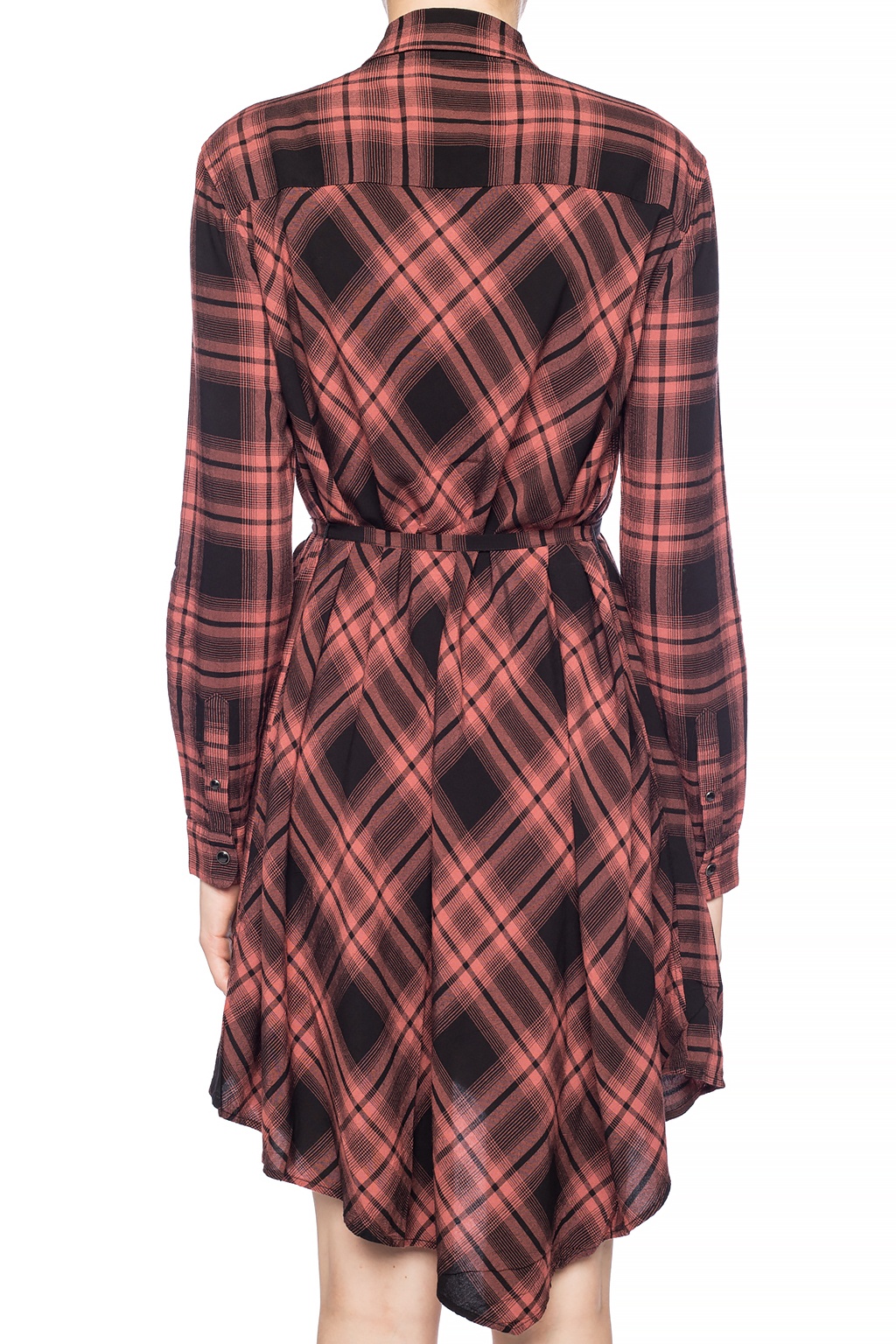 Allsaints tala shop plaid shirt dress